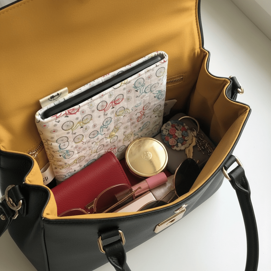 Quirky Bicycle IPad Sleeve with Pocket