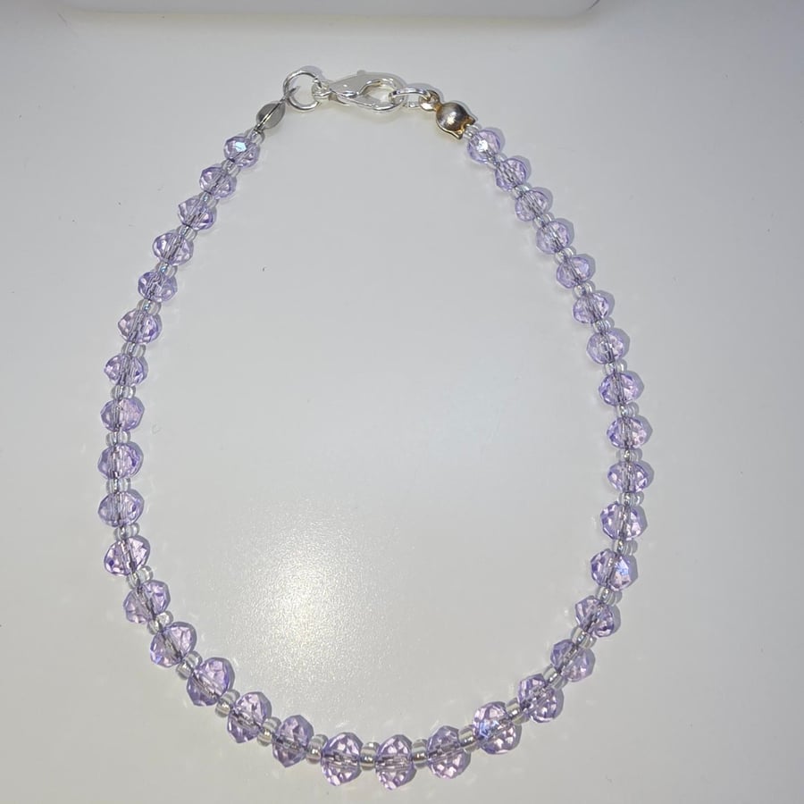 Light Purple Crystal bracelet