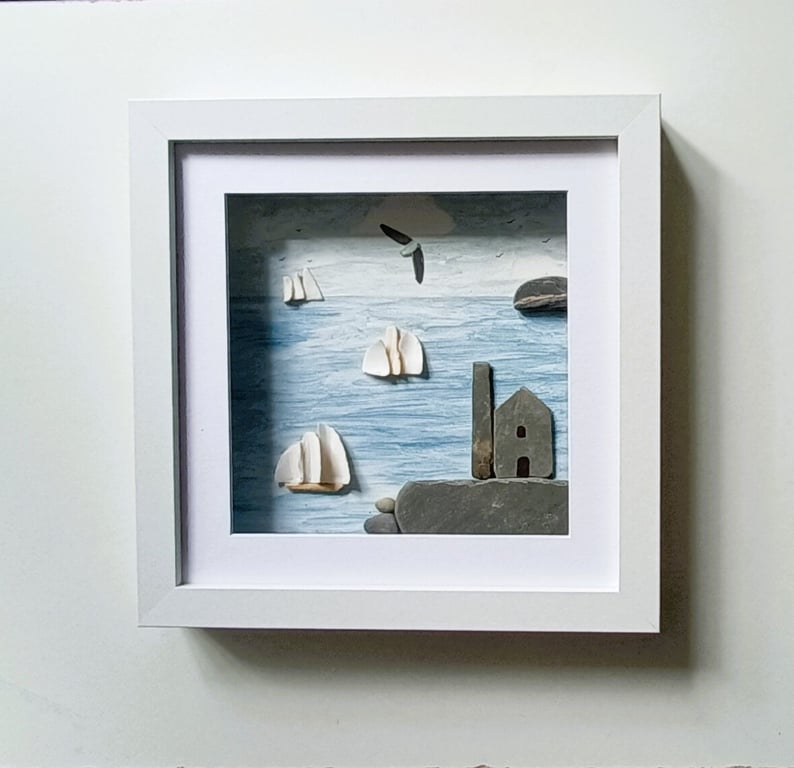 Cornish Tin Mine Engine House, 10th (tin) Anniversary Gift, Made in Cornwall