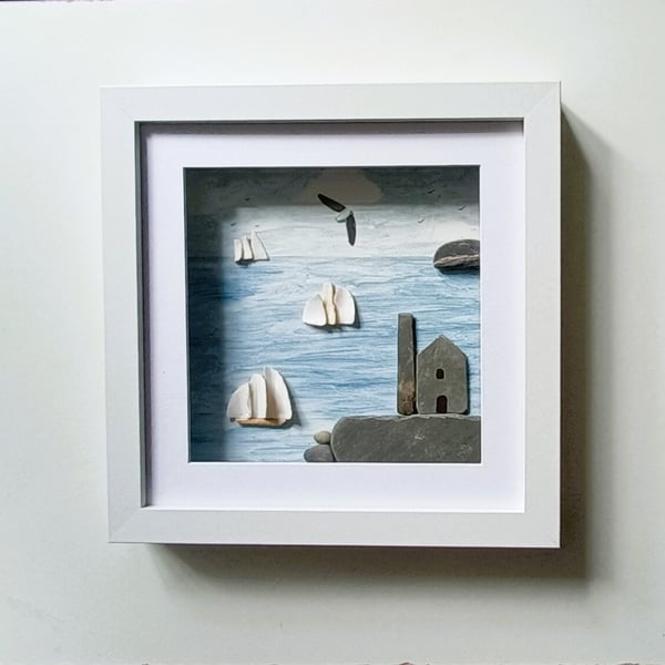 Cornish Tin Mine Engine House, 10th (tin) Anniversary Gift, Made in Cornwall