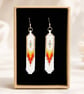 Native American Style Beaded Earrings. Rainbow Colours with Gold-Filled Wires - Image 5