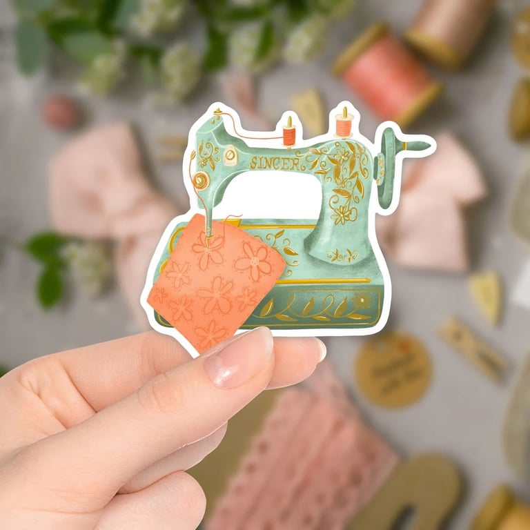 Singer Sewing Machine Sticker