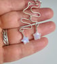 925 Silver Natural Moonstone Star Dangle Earrings Earings Gift Crystal Jewellery