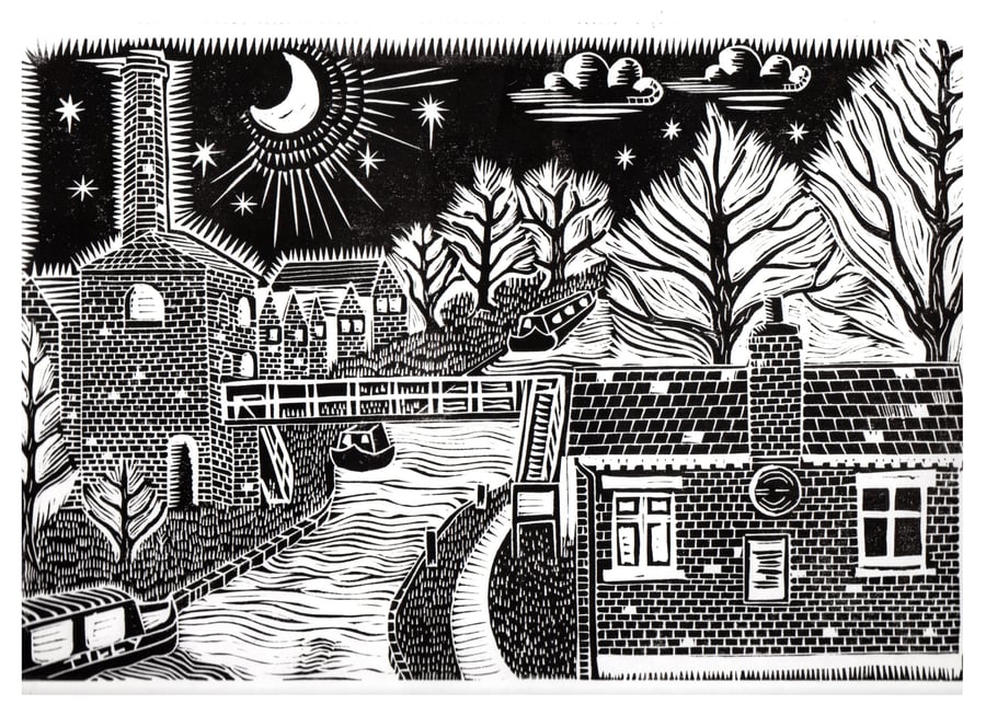 Woodcut and linocut prints by John Freeman