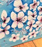 Original Cherry Blossom Painting, Floral Art on Canvas, A4 size, Unframed - Image 9