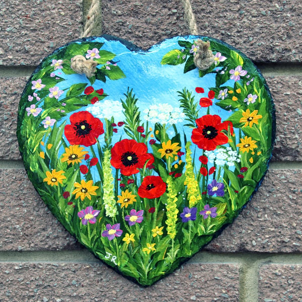 Slate Heart "Love Poppies" 