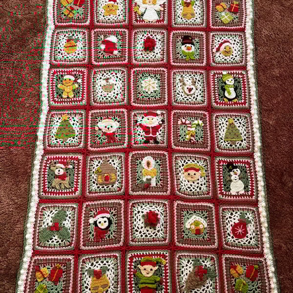 Handmade Crochet Christmas Blanket