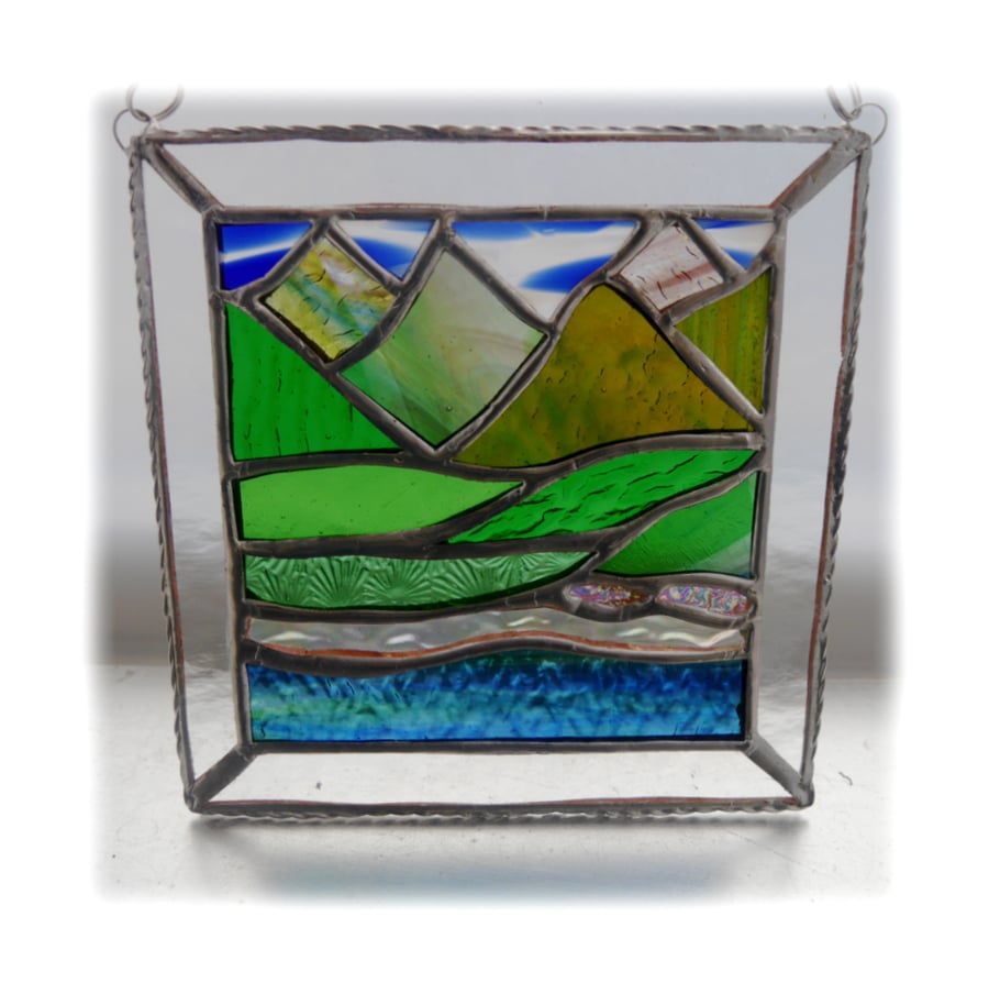 Picos Mountains Picture Suncatcher Stained Glass 005