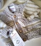 Designer Merino Wool Hand Knitted Baby Cardigan Gift Set Size 3-6 months  - Image 5