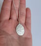 Pebble Necklace, Recycled Sterling Silver Seashore Inspired Pendant