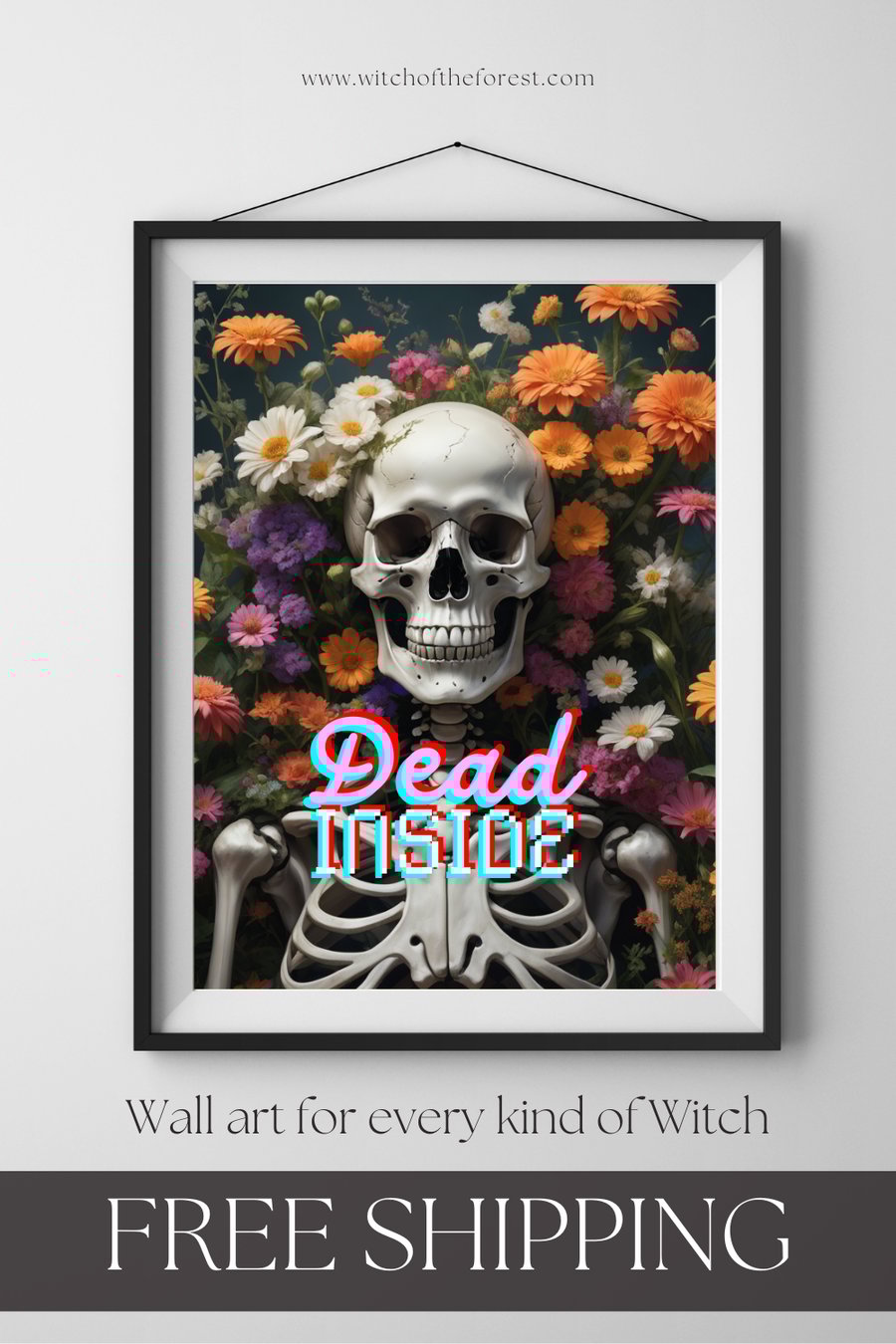 Dead Inside Skeleton Print