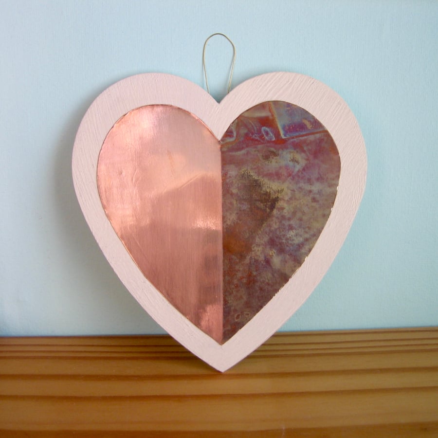 Copper Hanging Heart  