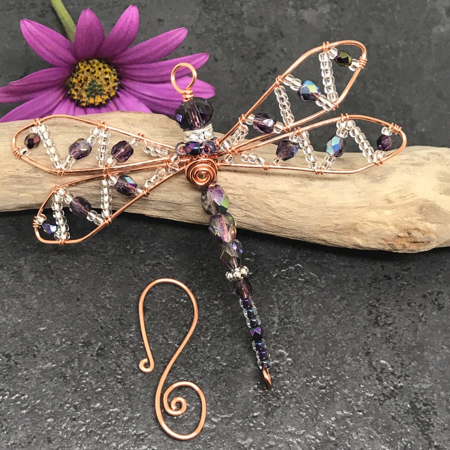 Purple Dragonfly Decoration