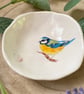 Blue Tit Handmade Ceramic Dish, Garden Bird Dish
