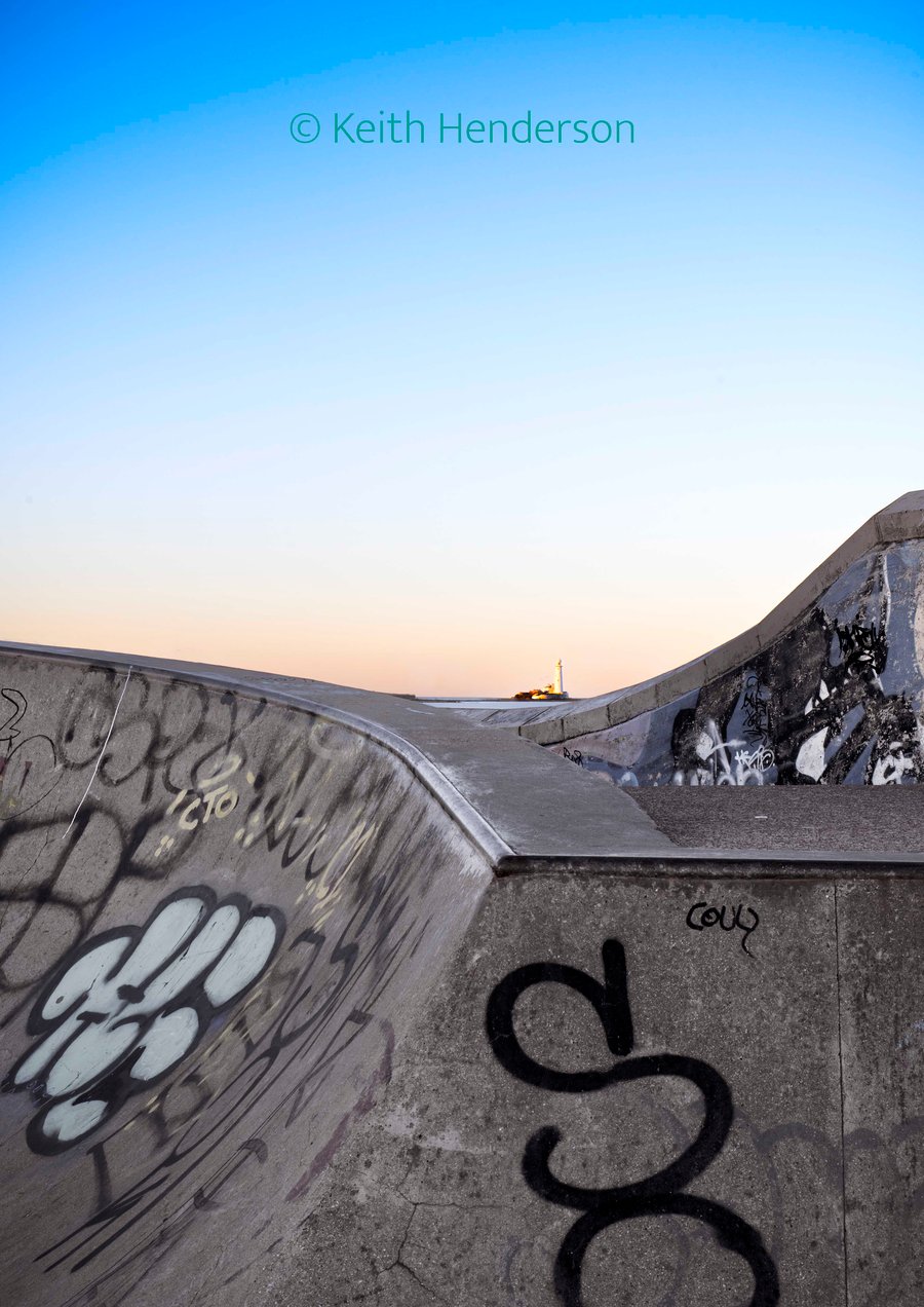 St Mary's Lighthouse From Whitley Bay Skatepark