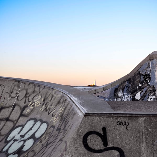 St Mary's Lighthouse From Whitley Bay Skatepark