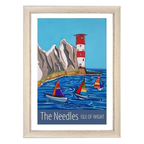 Needles Isle of Wight trave lposter print by Susie West