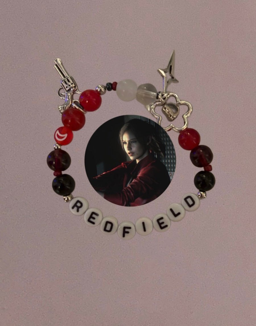 Claire Redfield Resident Evil inspired handmade bracelet
