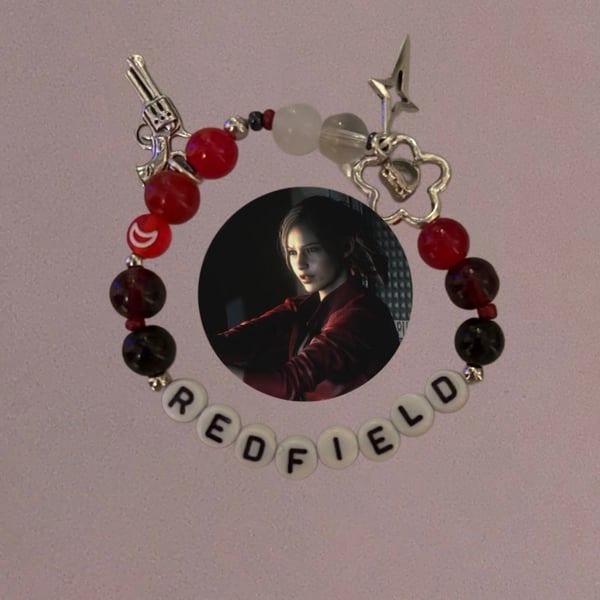Claire Redfield Resident Evil inspired handmade bracelet