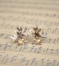 Sterling silver lichen earrings , nature inspired earrings, unique stud earrings - Image 5