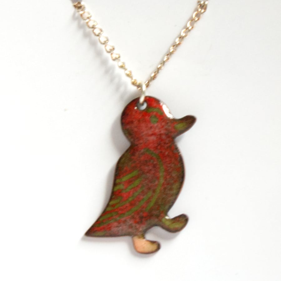 red duck pendant