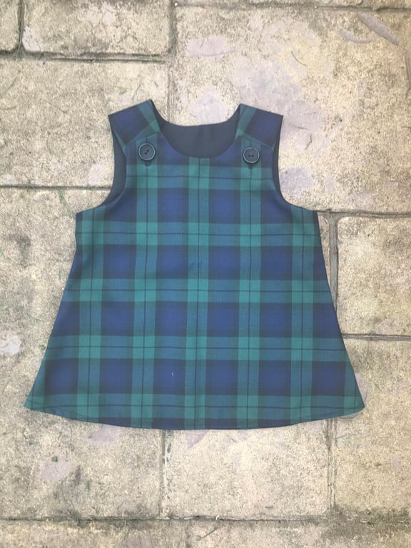 Black Watch Tartan Pinafore Dress