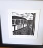 'The Cliff Railway. Original handprinted linoprint of the Cliff Railway. - Image 5