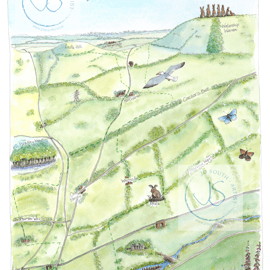 Watership Down Trail, Whitchurch Hampshire - Fine Art Print 32cm x 22cm