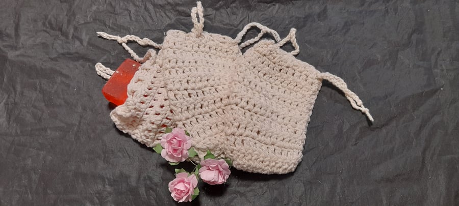 Handmade soap bag. Free postage