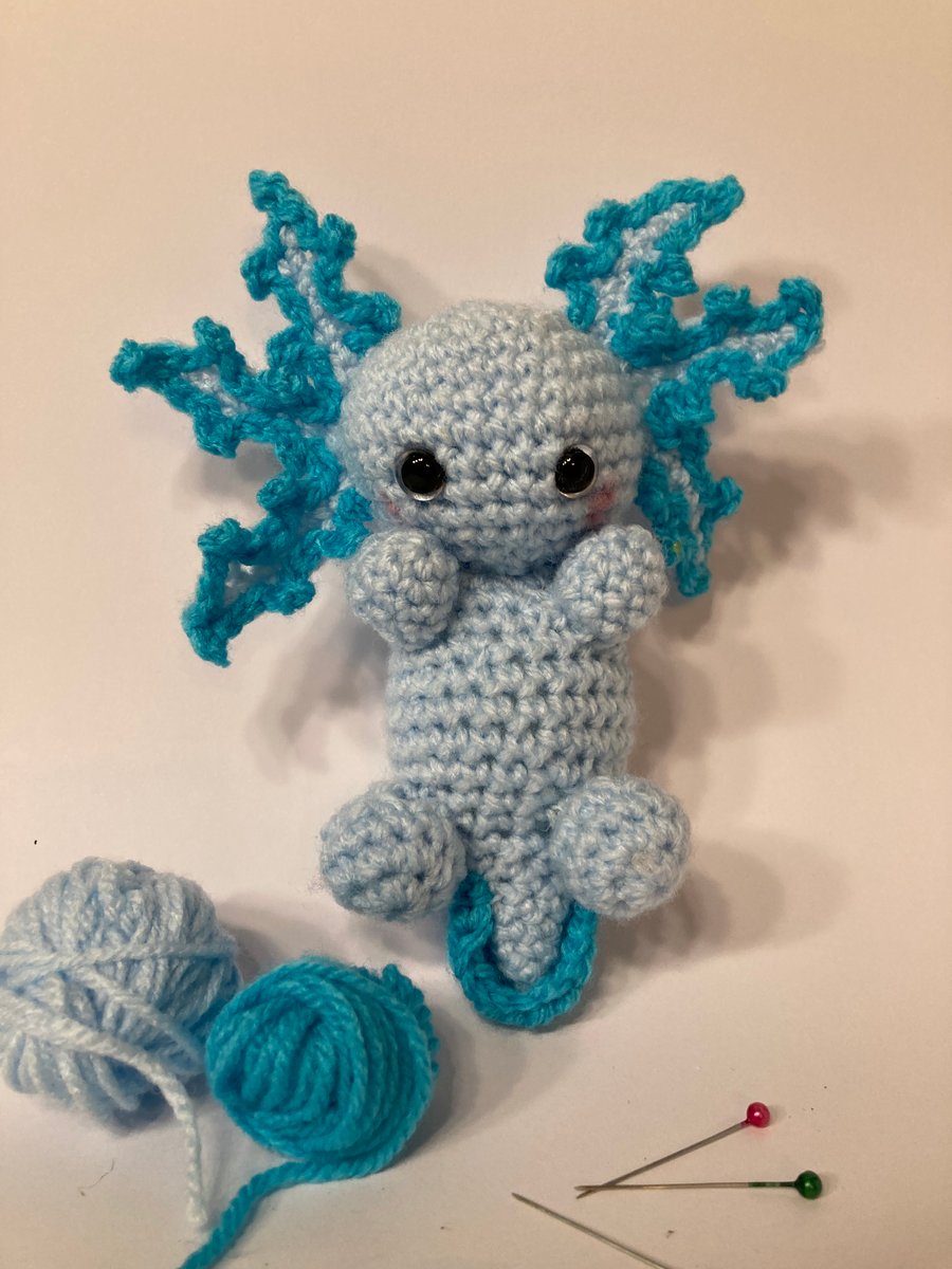 Crochet cute axolotl, perfect present or gift