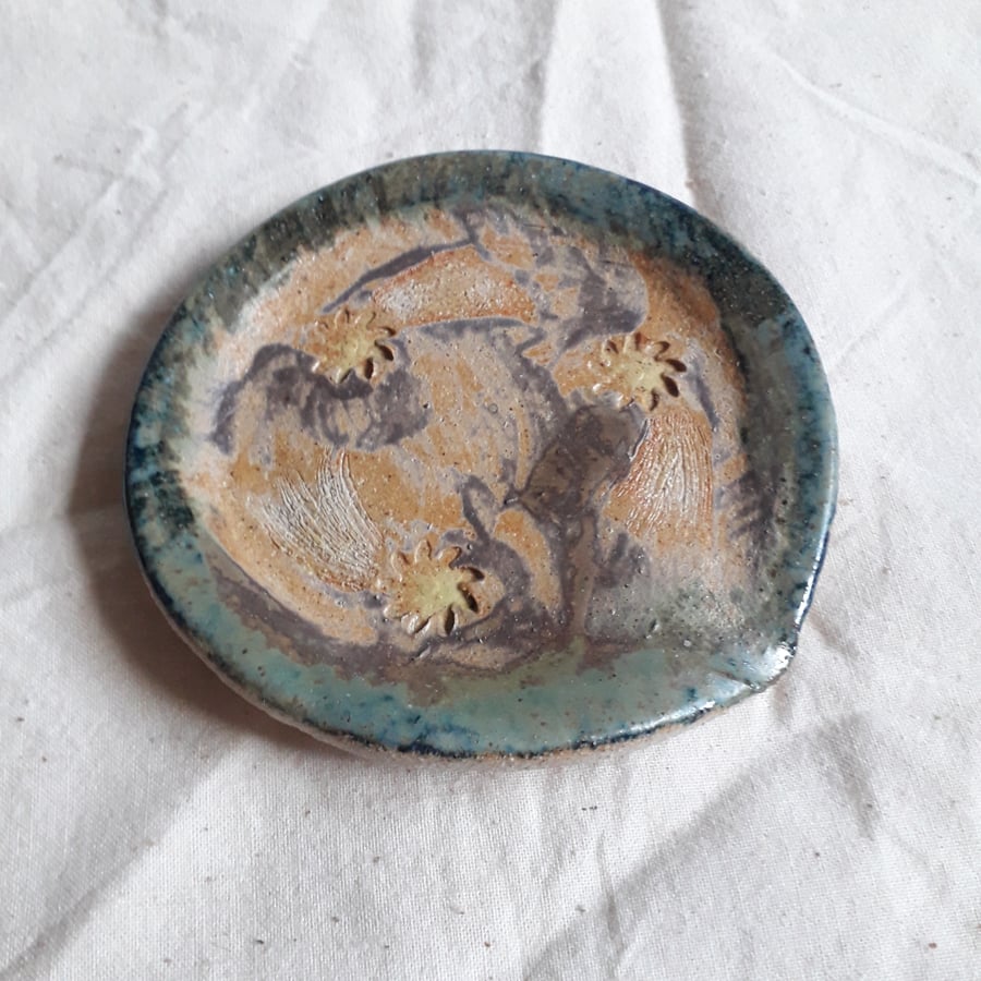 'Sun' handmade ceramic spoonrest