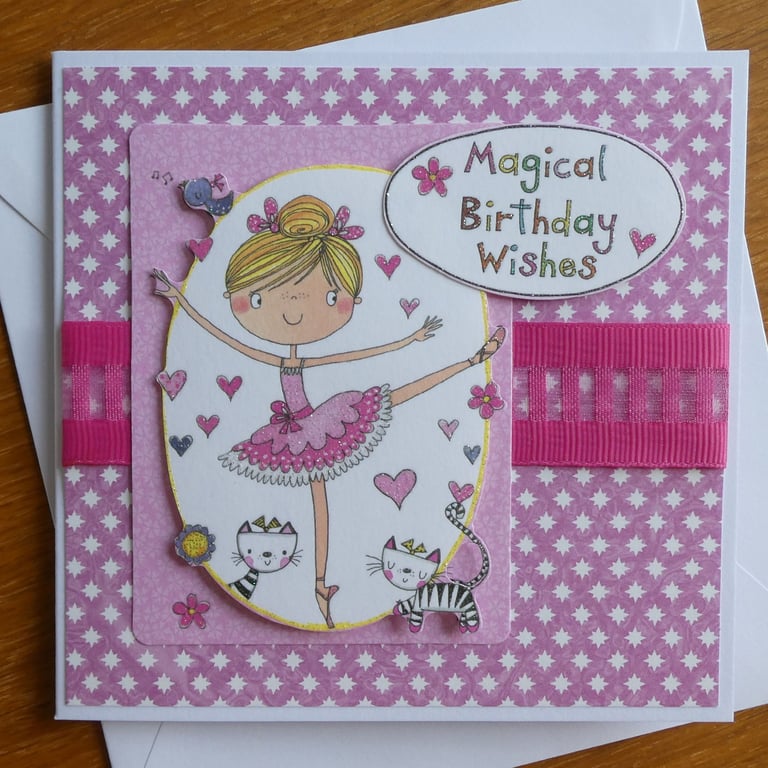 3d Ballerina Birthday Card