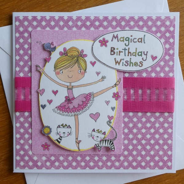 Ballerina Birthday Card