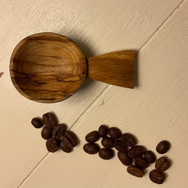 Spalted Sycamore Scoop with Blue Bowl