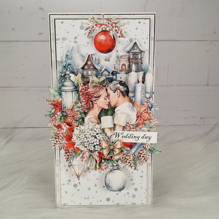 Luxury Winter Wedding Card (116) Christmas Wedding. 