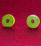 Modern Style Concentric Circles Hand Crafted Stud Earrings - Green, Black,Copper - Image 5