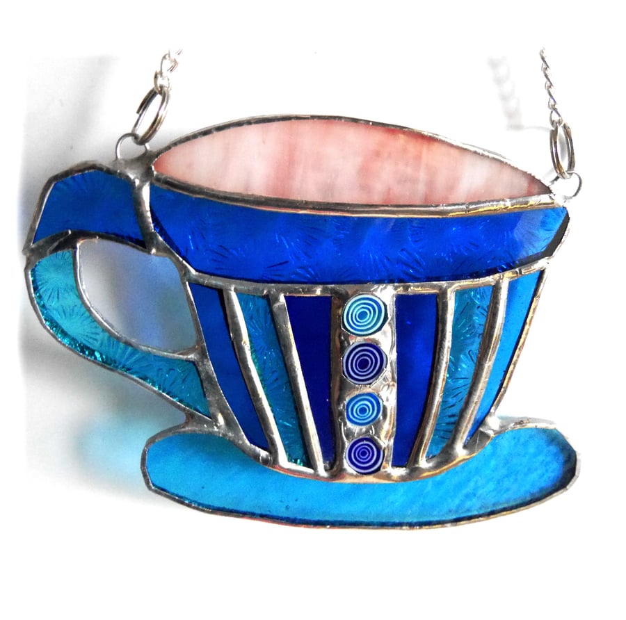 Teacup Stained Glass Suncatcher coffee cup mug 012 