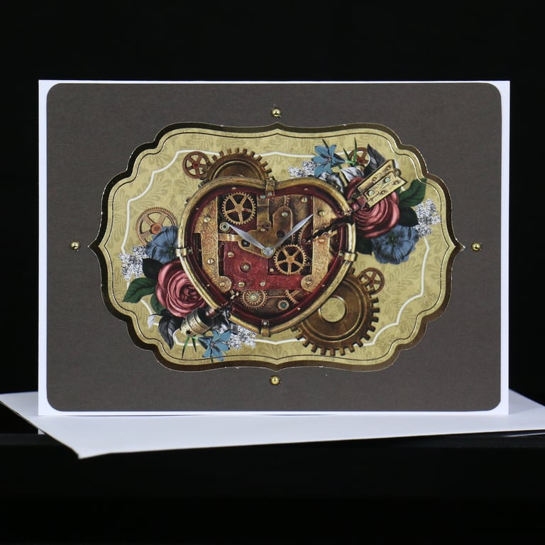 Heart Steam Punk greeting card