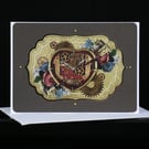 Heart Steam Punk greeting card