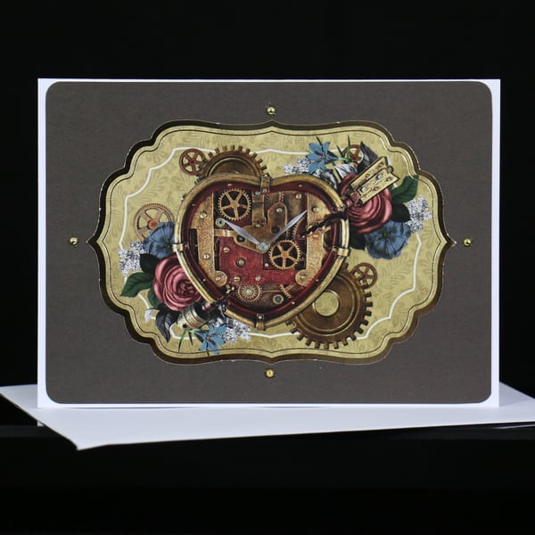 Heart Steam Punk greeting card