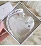 Brother Memorial Feather Bauble, In Memory of Brother, Heart Glass Christmas Orn - Image 1