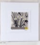 HAND EMBROIDERED GREETING CARD VINTAGE FABRIC DAISIES - Image 1