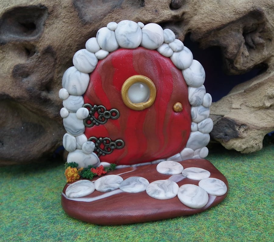 Freestanding Gnome Portal 2.5" OOAK Sculpt Fairy Door