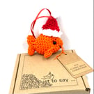 Crochet Christmas Fish Decoration - Alternative to a Card