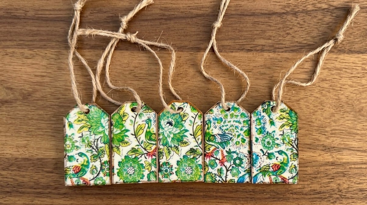 Set of 5 Mini Wooden Gift Tags