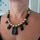 Black and Gold Necklace 