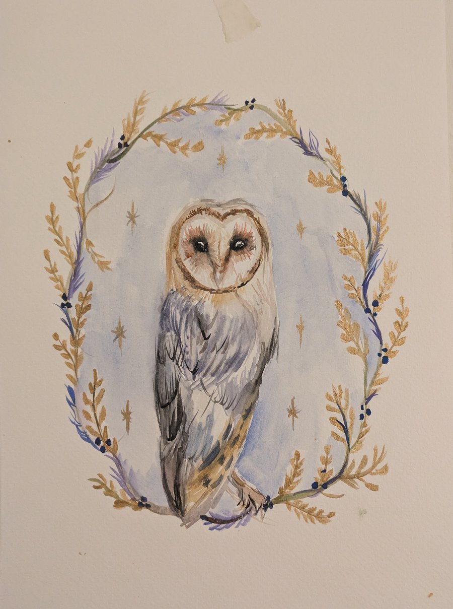Beautiful "Owls Nest Print"