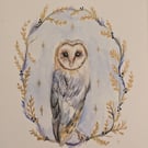 Beautiful "Owls Nest Print"