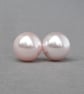 12mm Chunky Blush Pink Pearl Stud Earrings - Large Light Pink Studs - Jewellery - Image 2