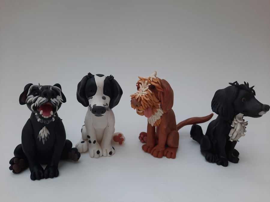 commission 3D pet portrait in polymer clay 9 cm tall 